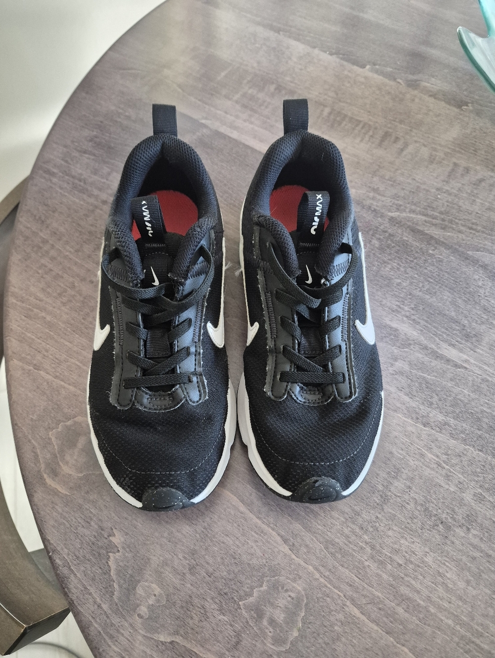 Big Kids Nike AIR Max Intrik LITE Black and White Low-Top Running Shoes